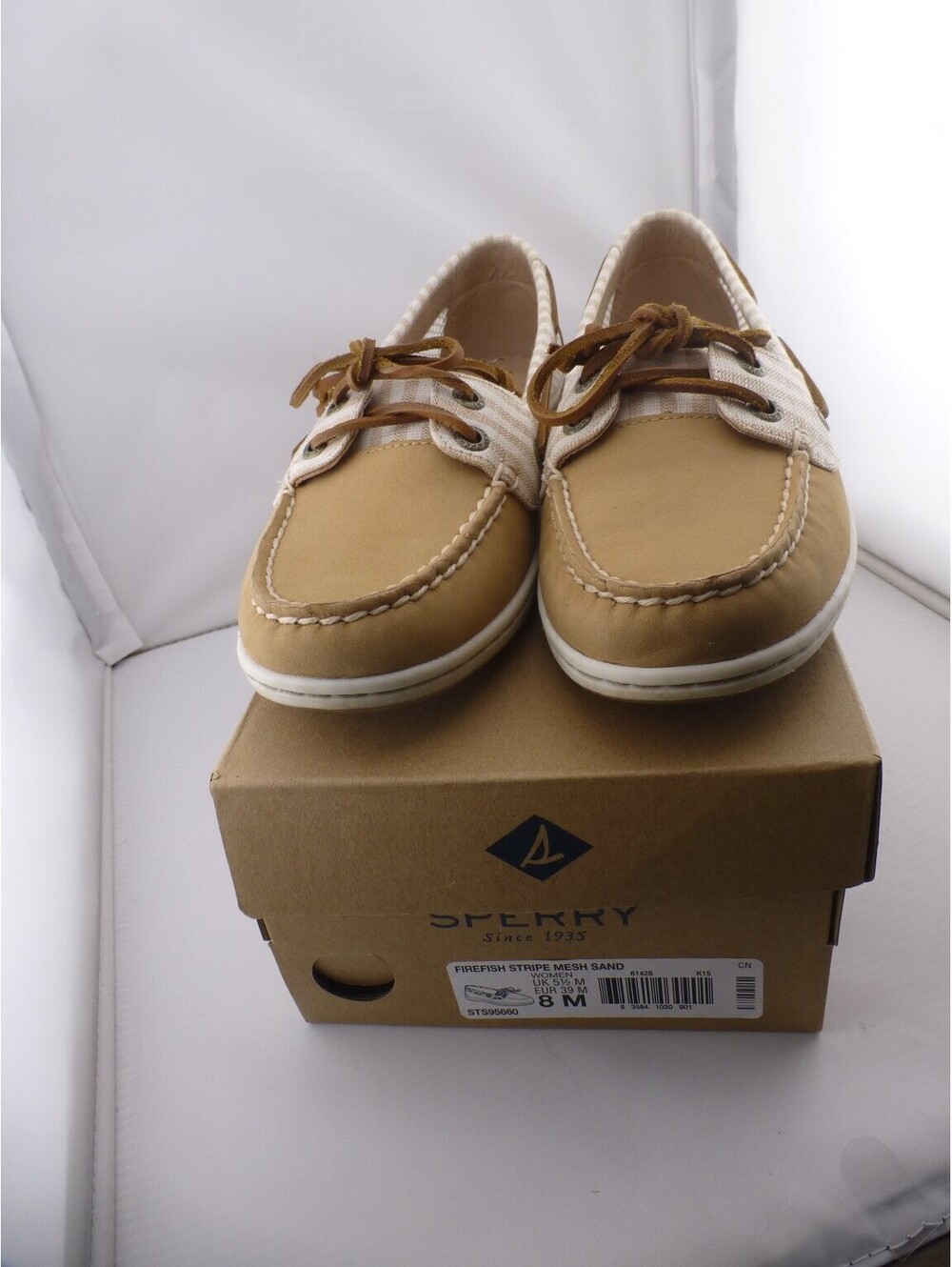 Sperry Women's Firefish Stripe Mesh Sand Boat Shoes Flats US 8 M  - M21
